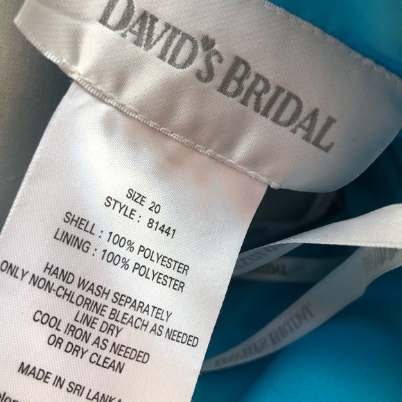Plus size 20 blue David’s Bridal Bridesmaid dress - Picture 4 of 4